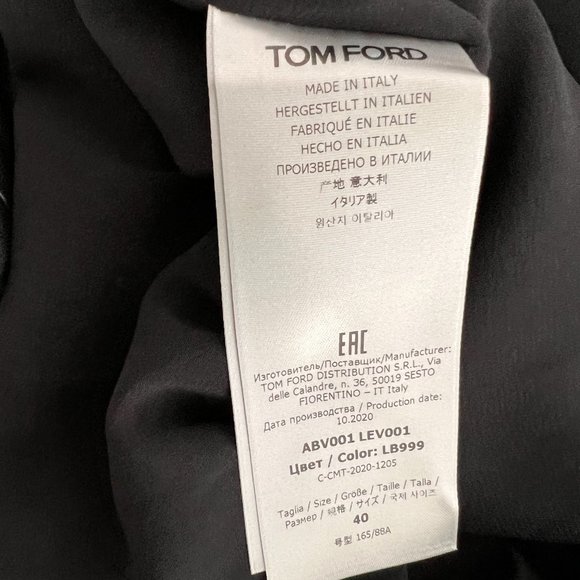 Tom Ford black faux leather black backless dress size 40 - Picture 11 of 12